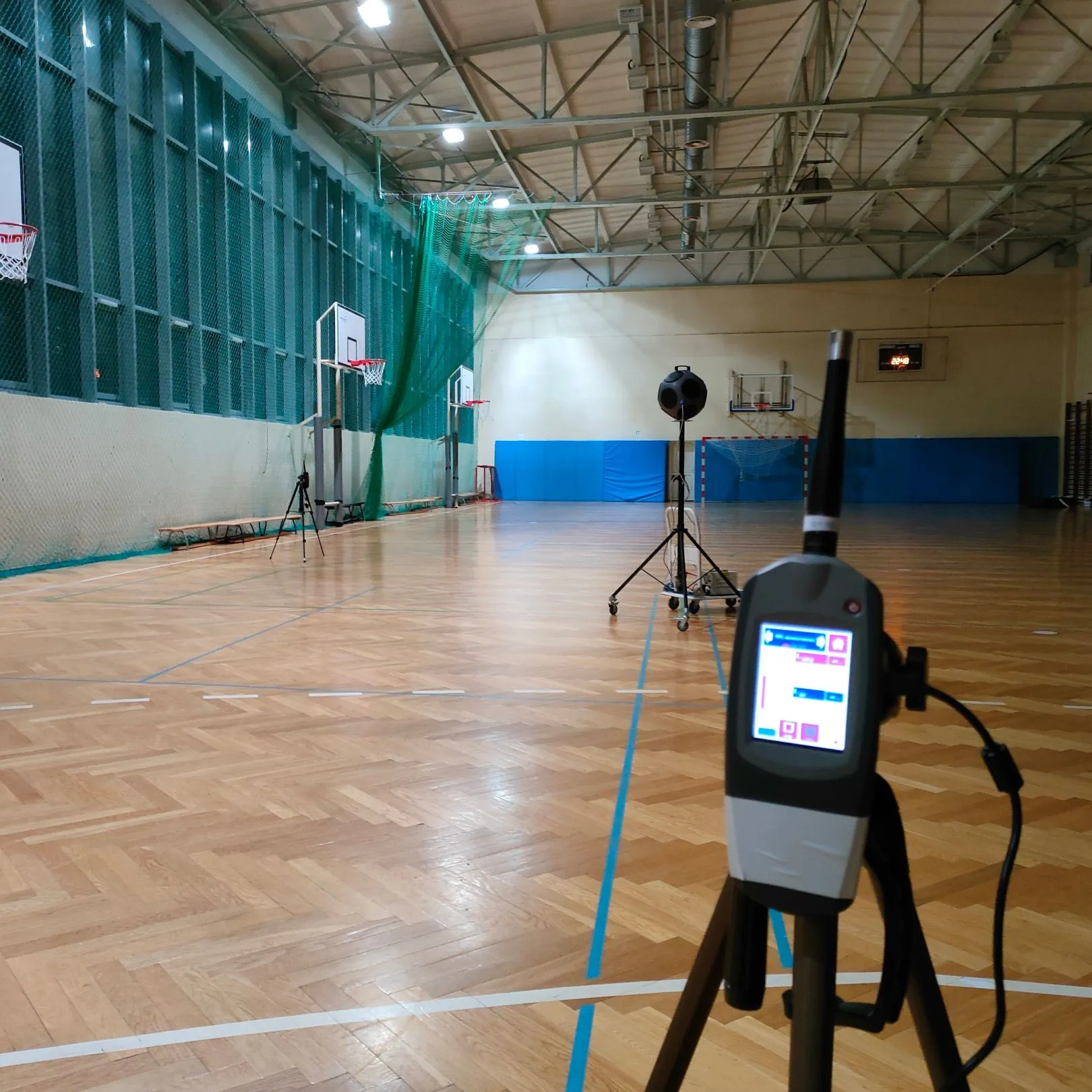 Acoustic measurements in a sports hall