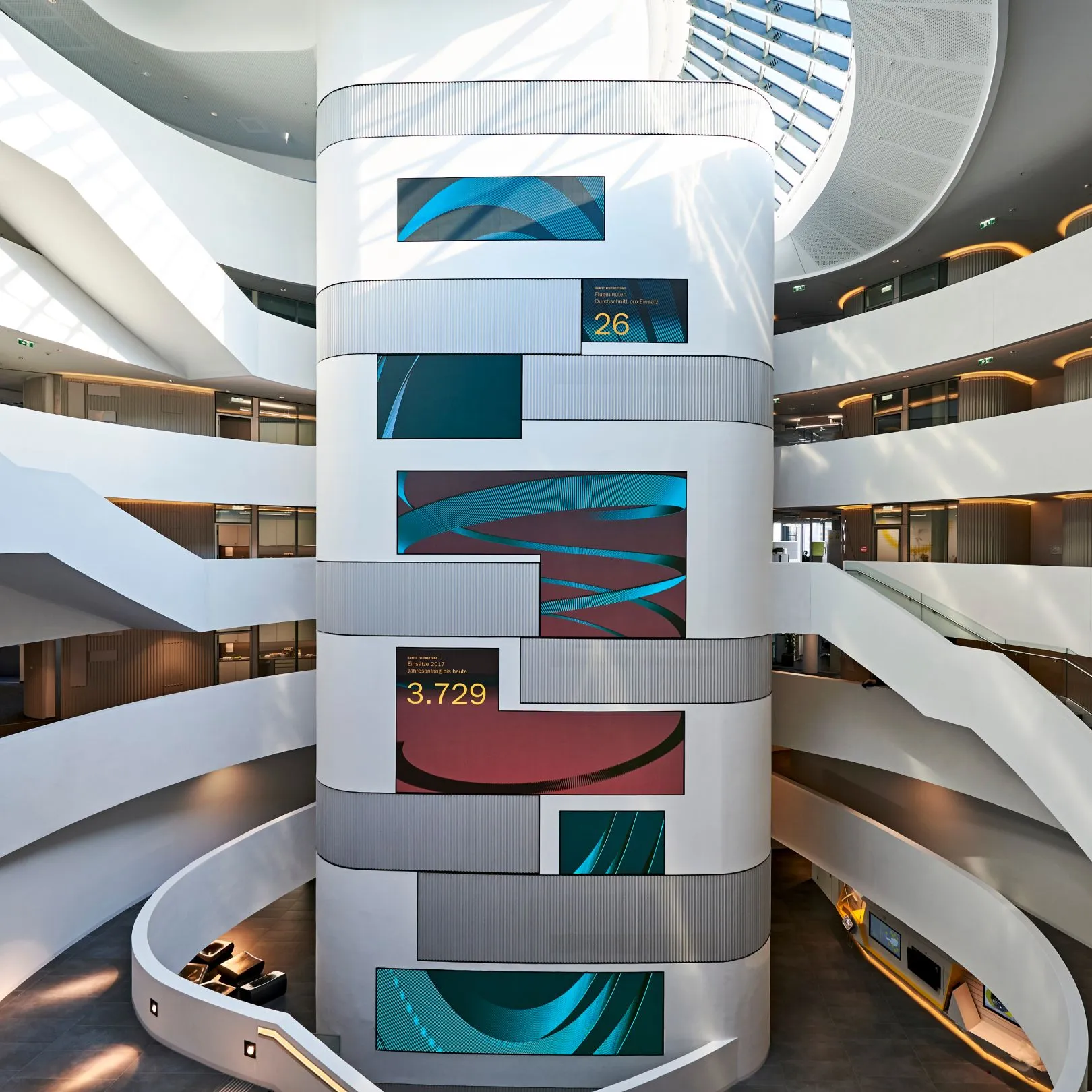 Sonacoustic® plaster on the walls and ceilings of the ÖAMTC headquarters in Vienna