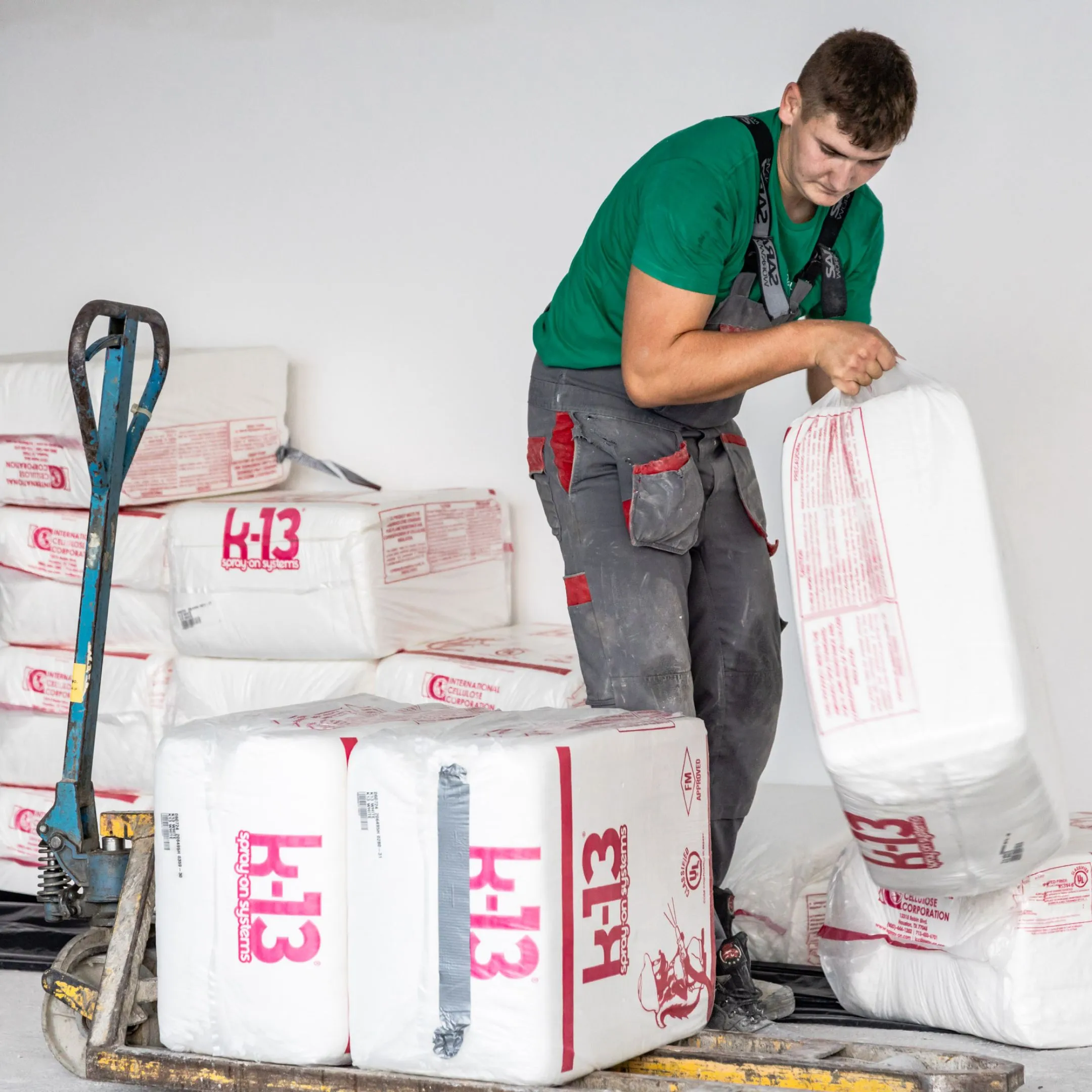 We bring in the material – acoustic plaster