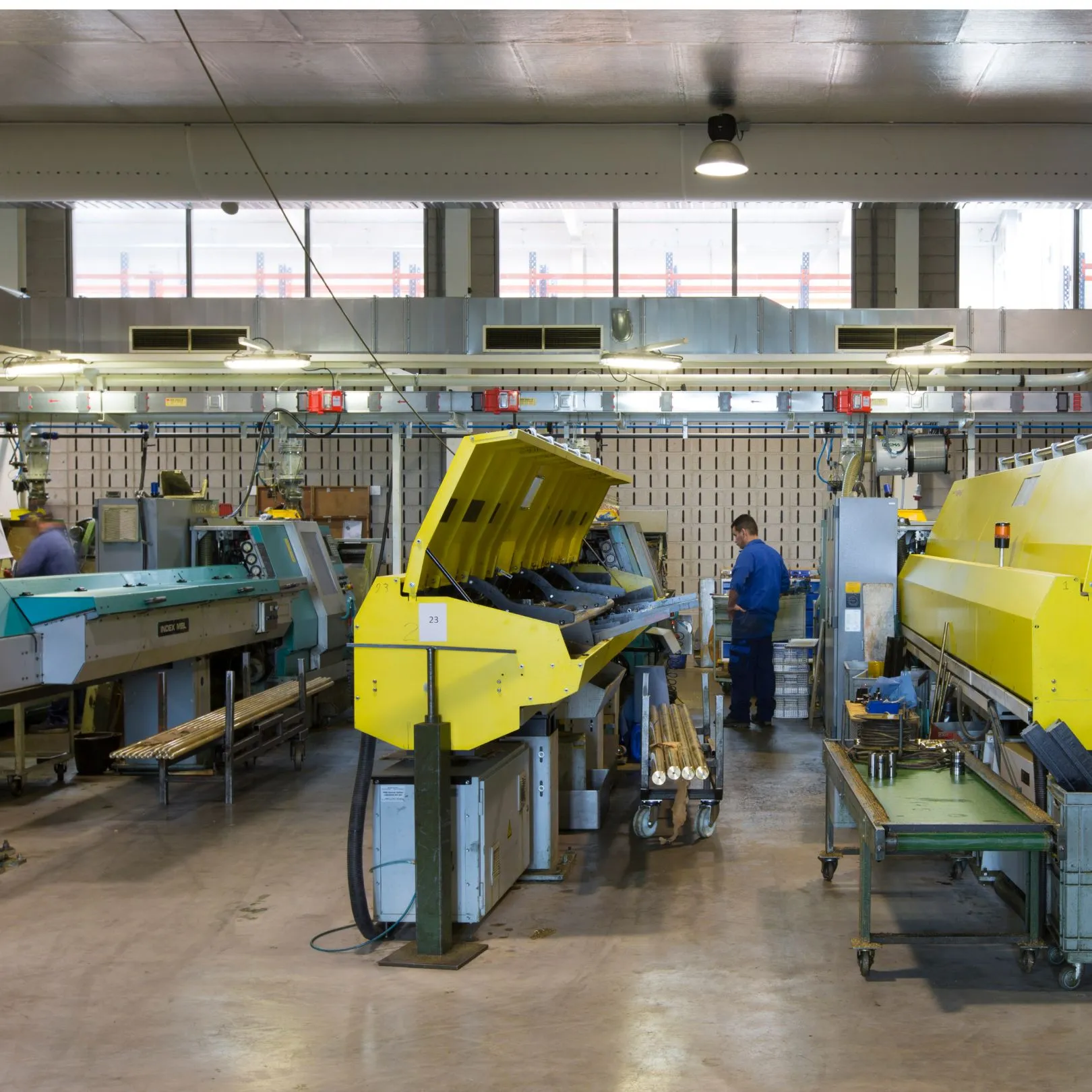 Soundblox® blocks perfectly reduce the reverberation of factory halls